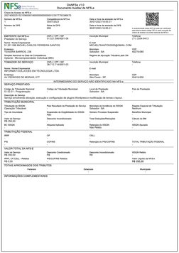 DANFSe v1.0
Documento Auxiliar da NFS-e
Chave de Acesso da NFS-e
29274082251521596000106000000000000123077793386670
A autenti
