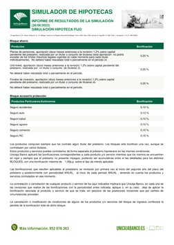 SIMULADOR DE HIPOTECAS
INFORME DE RESULTADOS DE LA SIMULACIÓN
(26/06/2023)
SIMULACIÓN HIPOTECA FIJO
Unicaja Banco, S.A., Avda