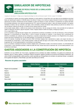 SIMULADOR DE HIPOTECAS
INFORME DE RESULTADOS DE LA SIMULACIÓN
(26/06/2023)
SIMULACIÓN HIPOTECA FIJO
Unicaja Banco, S.A., Avda