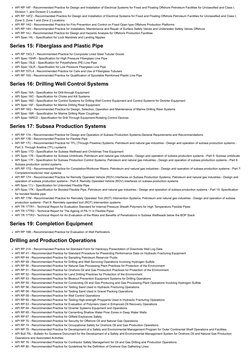 API RP 14F - Recommended Practice for Design and Installation of Electrical Systems for Fixed and Floating Offshore Petroleum