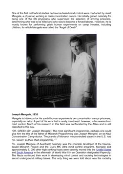 Origins of Monarch Mind Control | PDF