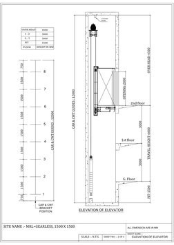 Elevator Shaft and Dimensions Plan | PDF | Elevator | Vehicles