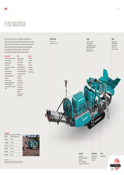1150 MAXTRAK
CONE
The high performance Powerscreen® 1150 Maxtrak is a medium sized cone 
crusher which has been designed for