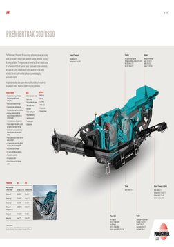 JAW
PREMIERTRAK 300/R300
The Powerscreen® Premiertrak 300 range of high performance primary jaw crushing 
plants are designed