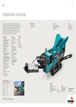 Hopper
Wear resistant feed hopper
Length: 4.9m (16’ 1”)
Width: 2.49m (8’2”)
Capacity: 10m3 (13yds3)
JAW
The Powerscreen® Prem