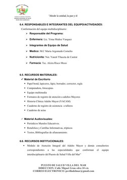 Plan de Trabajo para Adultos Mayores 2023 | PDF | Adultos | Vejez
