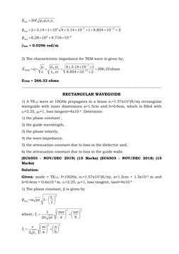 Waveguide Problems and Solutions | PDF | Waveguide | Wavelength