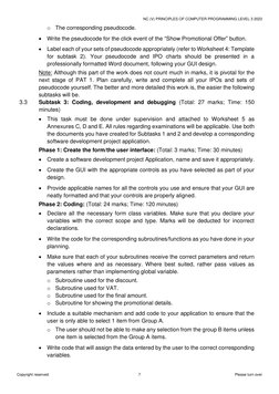 Principle Of Computer Programming Level 3 Notes.pdf Principles of Computer Programming L3 Pat & Isat SG 2023 | PDF