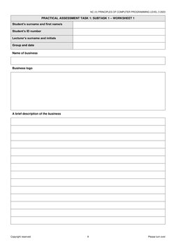 Principle Of Computer Programming Level 3 Notes.pdf Principles of Computer Programming L3 Pat & Isat SG 2023 | PDF