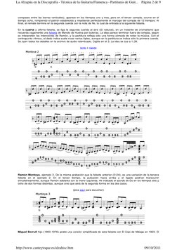 compases entre las barras verticales), aparece en los tiempos uno y tres, pero en el tercer compás, ocurre en el 
tiempo ocho