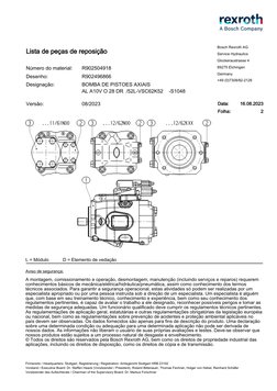 Lista de peças de reposição
16.08.2023
2
R902504918
R902496866
08/2023
Versão:
Desenho:
Número do material:
Designação:
Bosch