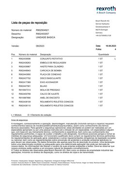 Lista de peças de reposição
16.08.2023
4
R902504921
R902453057
08/2023
Versão:
Desenho:
Número do material:
Designação:
Bosch