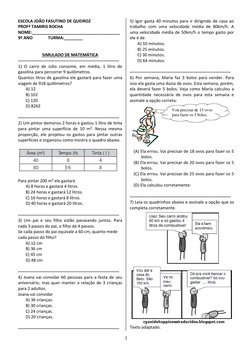 1 
ESCOLA JOÃO FASUTINO DE QUEIROZ 
PROFª TAMIRIS ROCHA 
NOME:______________________________________ 
9º ANO  
TURMA:________