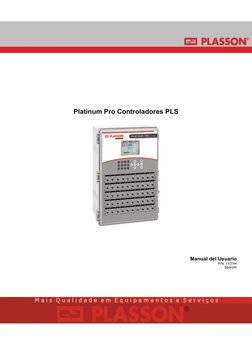  
 
 
 
 
 
 
Platinum Pro Controladores PLS 
  
 
 
 
Manual del Usuario 
P/N: 110744 
Spanish 
