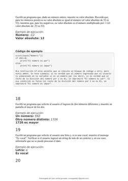 Ejercicios de Programación Básica | PDF | Programa de computadora ...