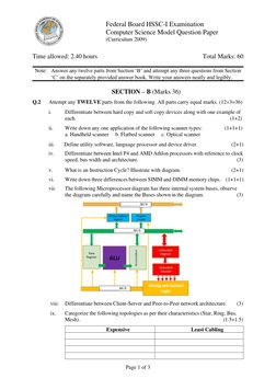 HSSC Computer Science Model Papers 2025 | PDF | Computer Data Storage ...