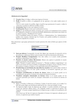 ZEUS CONTABILIDAD SQL 
 
Multiperiodos Contables Automatizados 
 
Definición de la Seguridad 
 
 
Usuario: Digite el código