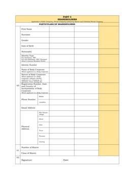 Pacra Forms.pdf PACRA Form 3: Incorporation Application | PDF
