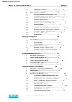 Direitos  autorais  ©  Sandvik
7  Comissionamento  e  desligamento..................................  99
5  Visão  geral  do