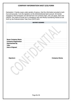 Example Ciis Form Company Information Sheet (CIS) Form | PDF
