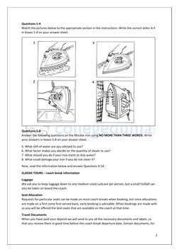 2 
 
Questions 1-4 
Match the pictures below to the appropriate section in the instructions. Write the correct letter A-F