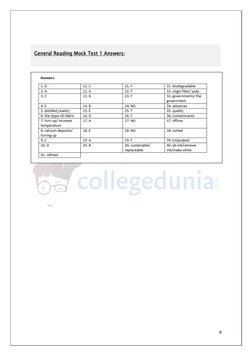  
9 
 
 
 
  General Reading Mock Test 1 Answers: 
 
 
 
 
 
 
 
 
 
 
 
 
 
 
 
 
 
 
 
 
