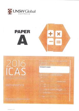 Icas Math Paper H.pdf ICAS Maths A 2016 | PDF