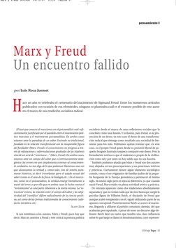 pensamiento
El Viejo Topo/57
El lazo que conecta el marxismo con el psicoanálisis está sufi-
cientemente justificado por el p