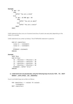 IGCSE Computer Science Paper 2 Notes | PDF | Table (Database) | Control ...