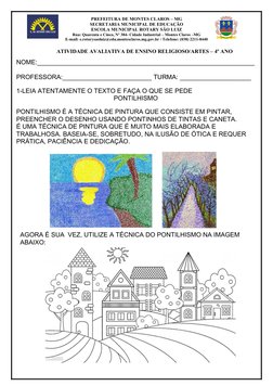 Atividade de Artes: Pontilhismo 4º Ano | PDF | Ciências Sociais