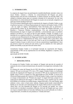 3 
1. INTRODUCCIÓN.  
La empresa de singani tiene una participación mundial planificada, teniendo ventas con 
mayor fluidez
