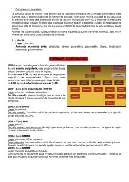 Cuidados con la amilasa:  
- 
La amilasa salival es mucho más potente que la actividad amilolítica de la amilasa pancreática.