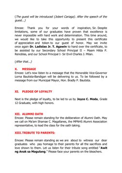 Graduation Emcee Script 2025 | PDF