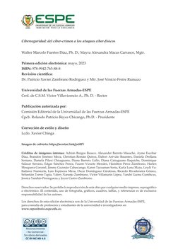 Ciberseguridad: del ciber-crimen a los ataques ciber-físicos
Walter Marcelo Fuertes Díaz, Ph. D.; Mayra Alexandra Macas Carra