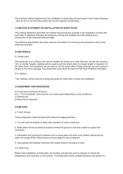 Sheet Pile Installation Method Statement | PDF | Deep Foundation ...