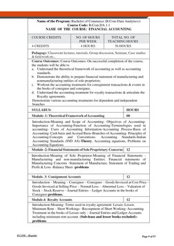 B.COM - Regular 
Page 9 of 57 
 
 
Name of the Program: Bachelor of Commerce (B.Com-Data Analytics)) 
Course Code: B.Com.DA 1