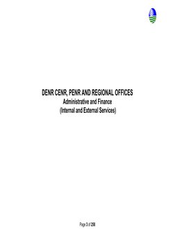 Page 3 of 258
DENR CENR, PENR AND REGIONAL OFFICES
Administrative and Finance
(Internal and External Services)
