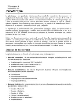 (https://es.wikipedia.org/wiki/Wikipedia:Portada)Psicoterapia
La psicoterapia ―de «psicología» (https://es.wikipedia.org/wik