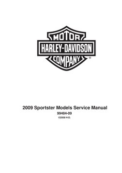 2009 HD Sportster Service Manual 99484-09 (Preview) | PDF