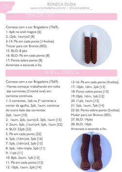 13-16: Pb em cada ponto [4voltas]
17: 10pb, 1dim, 2pb [13]
18: Ponto sobre ponto [13]
19:10pb, 1dim, 1pb [12]
20: 11pb, 1aum