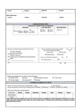 Af2 Form Example Modified ALS Enrollment Form (AF2) | PDF | Disability | Learning