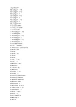 Program Digi Sport Digi Sport Channels Overview | PDF | Hbos | Cable Television