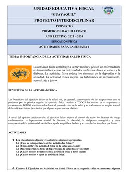 UNIDAD EDUCATIVA FISCAL
                    “GUAYAQUIL” 
PROYECTO INTERDISCIPLINAR  
PROYECTO 
PRIMERO DE B