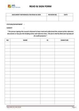 Read And Sign Form.pdf Read & Sign Acknowledgment Form | PDF