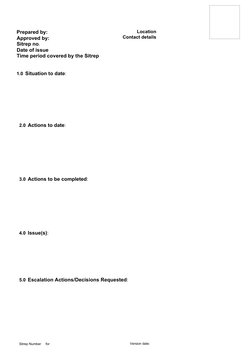 SITREP Template and Instructions | PDF