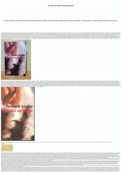 El valor de elegir fernando savater
El valor de las ideas.  Savater fernando el valor de elegir editorial ariel 2004.  El val