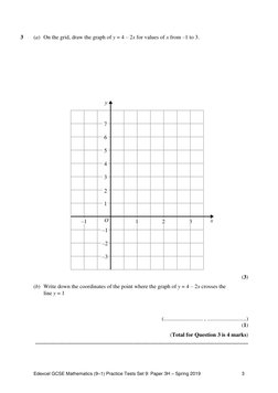 Edexcel GCSE Maths Practice Test Set 9 | PDF | Area | Triangle