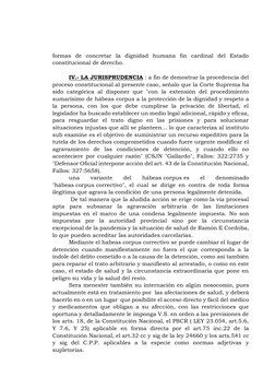 formas de concretar la dignidad humana fin cardinal del Estado 
constitucional de derecho. 
 
IV.- LA JURISPRUDENCIA : a