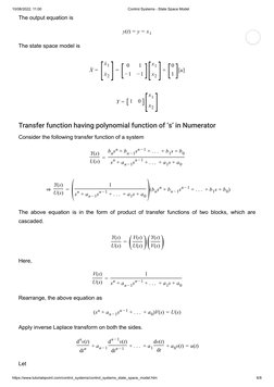 10/08/2022, 11:00
Control Systems - State Space Model
https://www.tutorialspoint.com/control_systems/control_systems_state_sp