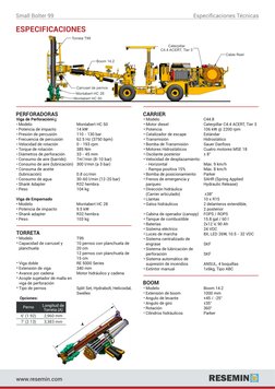 TORRETA
CARRIER
BOOM
Ÿ Modelo
Ÿ Capacidad de carrusel y 
planchuela
Ÿ Viga doble
Ÿ Extensión de viga 
Ÿ Avance por cadena